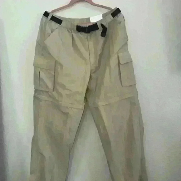 Lands' End Zip-Off Pants Khaki‎ (New Never Worn)  No Hem - Picture 1 of 5
